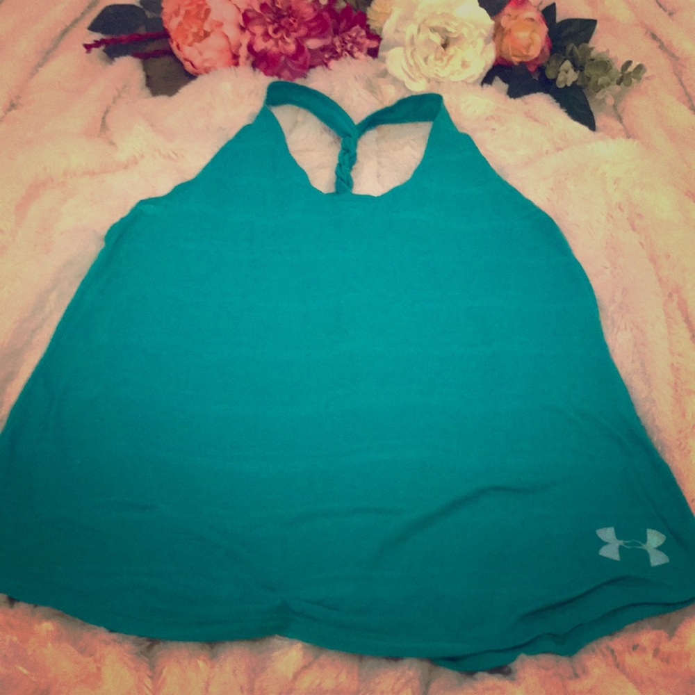 Under Armour twisted racer back workout tank.
